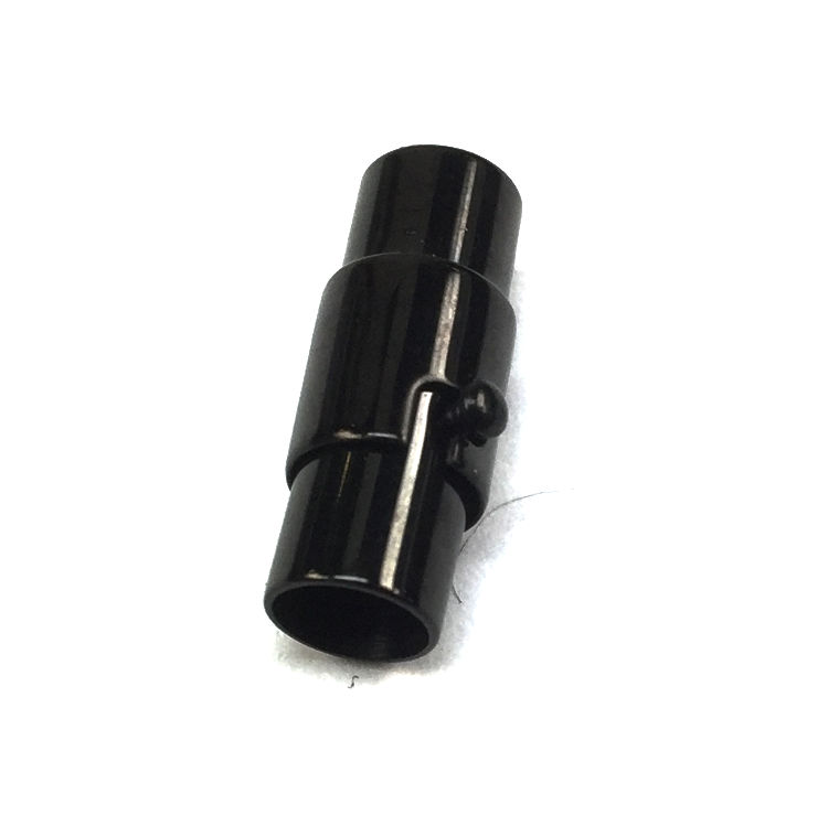 Bajonettverschluss mit Magnet fur Kordel  8 mm, schwarz, NICKELFREI